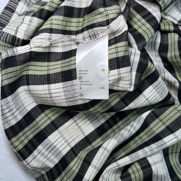 Tommy Bahama short sleeve button up silk green black plaid mens 3XL shirt - Picture 8 of 9